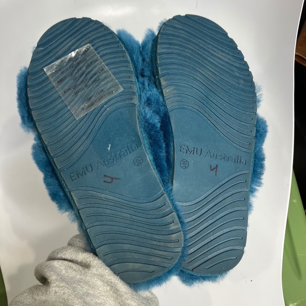 EMU Australia Mayberry sheepskin slippers dark teal women's size 7 winter cozy - Picture 5 of 8